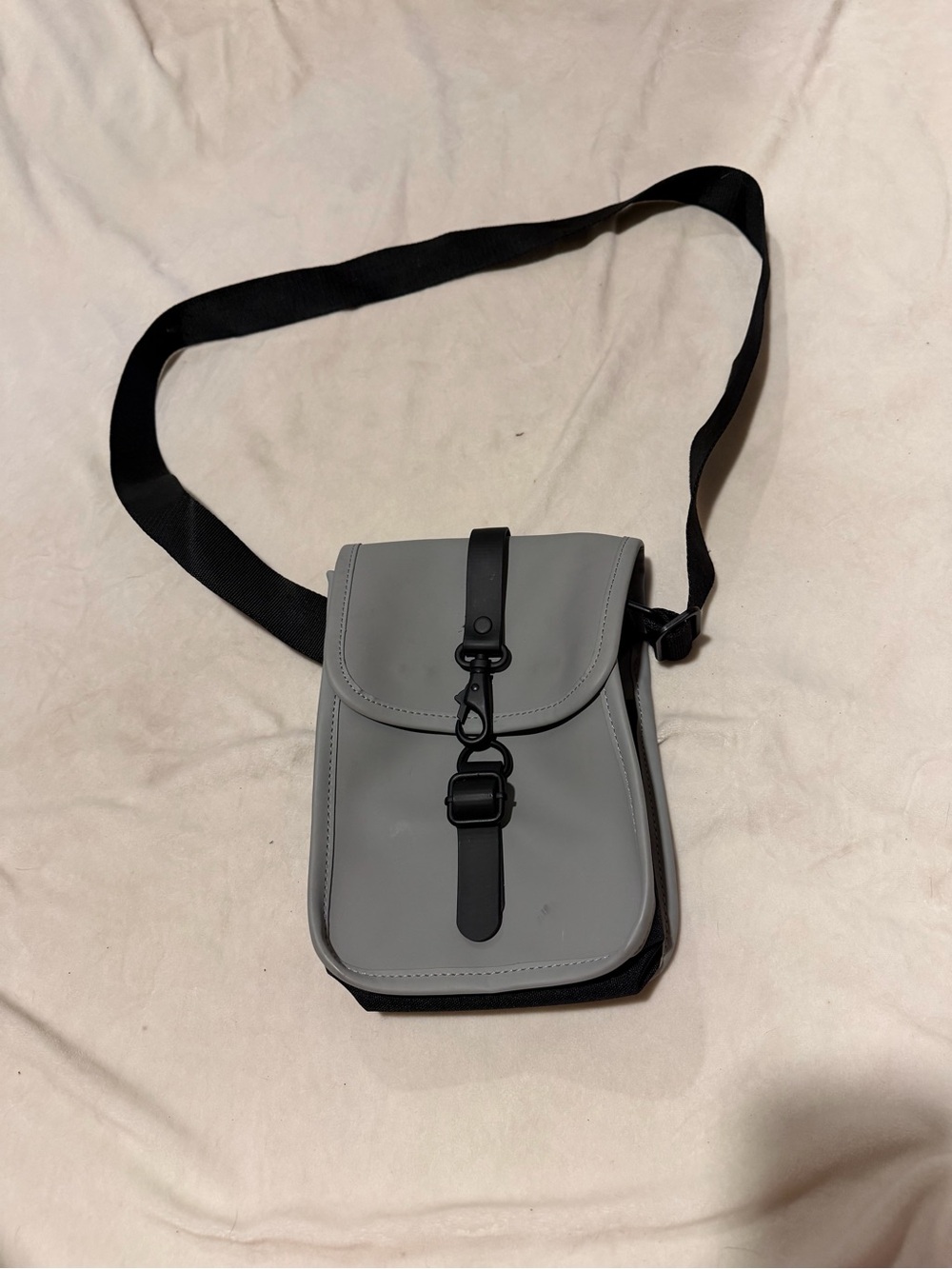 Rains Gray Crossbody Shoulder Bag